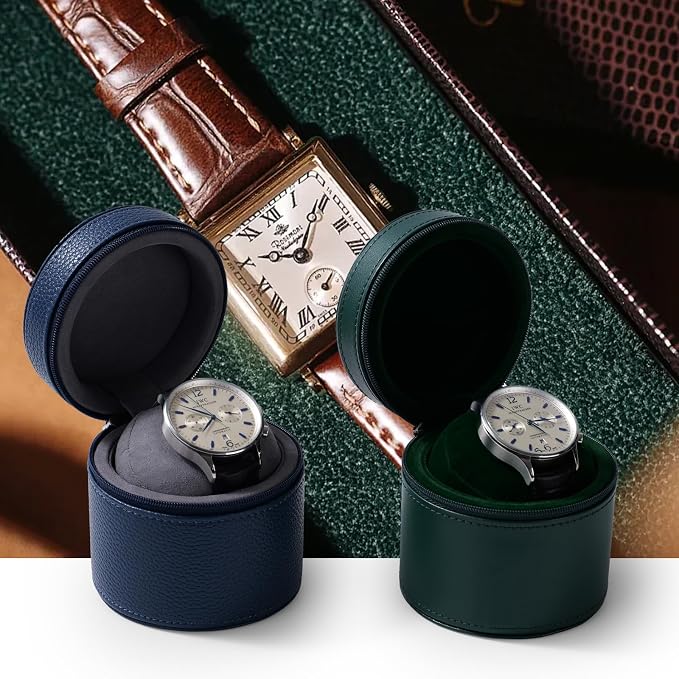 Oirlv Luxury Leather Watch Travel Case Single Watch Case - Image 5