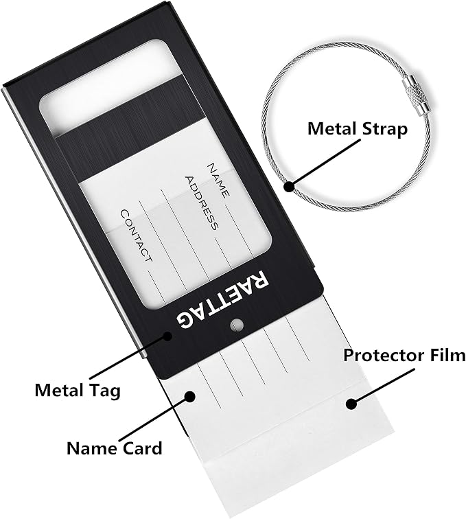 Luggage Tags Metal Suitcase Tags Travel Bag ID Identifier Luggage Tag - Image 5