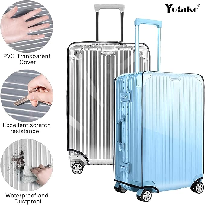 Yotako Clear PVC Suitcase Cover Protectors 30 Inch Luggage Cover Protectors - Image 4
