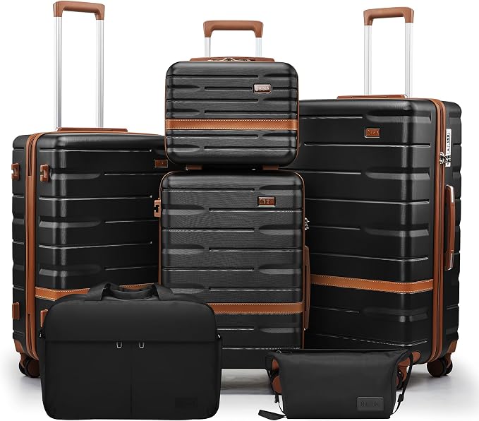 Luggage Sets, Suitcase with Spinner Wheels, PC+ABS Hardshell Travel Luggage Set by Unknown