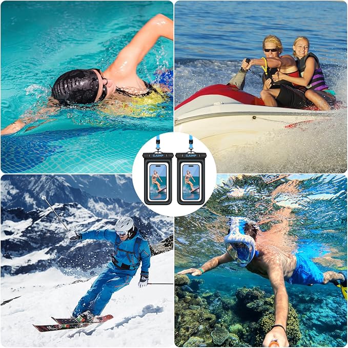 2 Pack Floating Waterproof Phone Pouch, Essential - Image 7