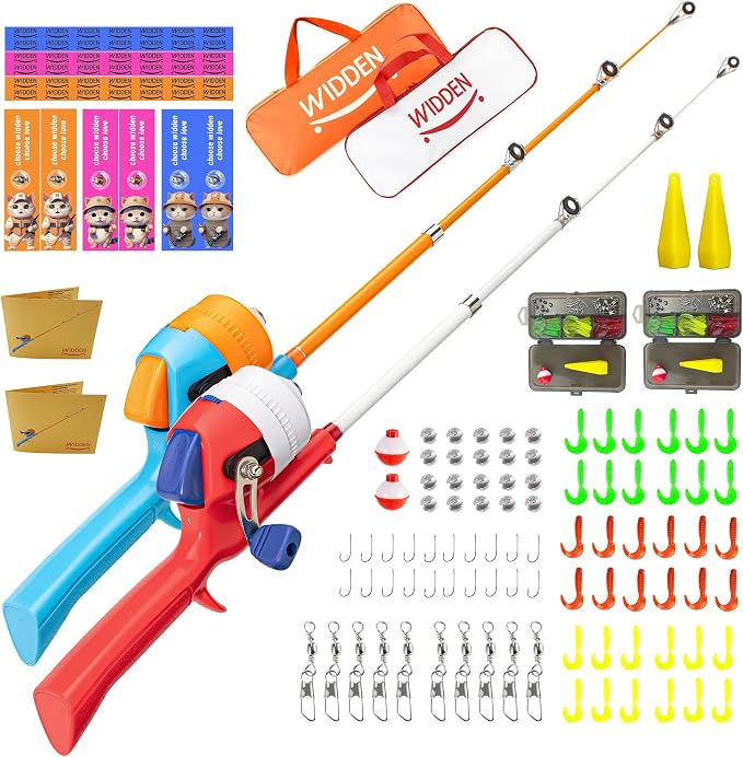 Kids Fishing Pole, Telescopic Fishing Rod, Toddler Collapsible Fishing Rod and by WIDDENKidsFishingPole