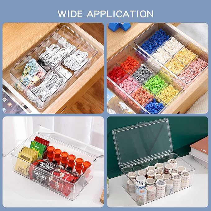 Yesesion Clear Plastic Cord Organizer Box - Image 4