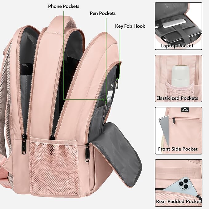 MATEIN 15.6 inch Laptop Backpack, Cute Slim Computer Travel Backpack - Image 2