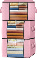 Fab totes 24 Gallons Clothes Storage, Foldable Thick Fabric Blanket Storage Bags by Fabtotes