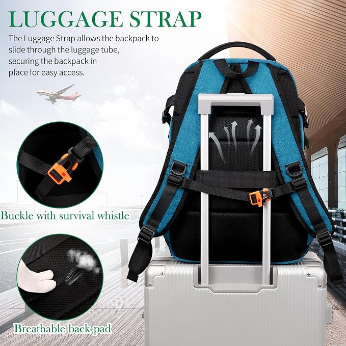 FENGDONG 17.3 inch Large Laptop Backpack Durable Waterproof Travel College - Image 6