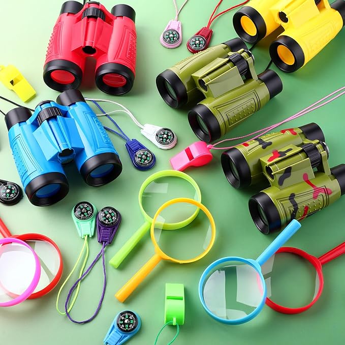 12 Set Binocular Compass Magnifying Glass Set Christmas Birthday Gift Small - Image 6