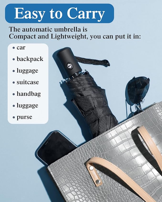 Yahenda 4 Pack Windproof Travel Umbrellas Bulk Automatic Open and Close - Image 6