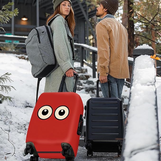 ANNA QUEEN Funny Cartoon Eyes Luggage Cover, Travel Suitcase Cover - Image 7