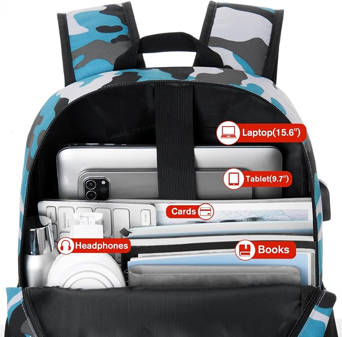 School Backpack, Bookbag Men and Teen Boy Schoolbag - Image 3