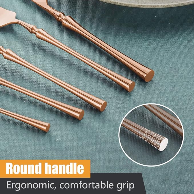 20-Piece Rose Gold Silverware Set - Image 5