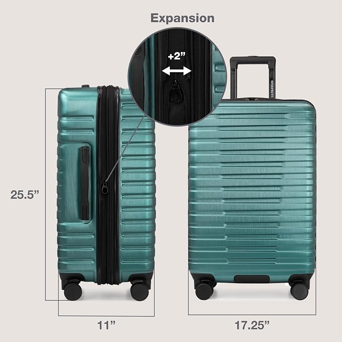 U.S. Traveler Boren Polycarbonate Hardside Rugged Travel Suitcase Luggage - Image 6