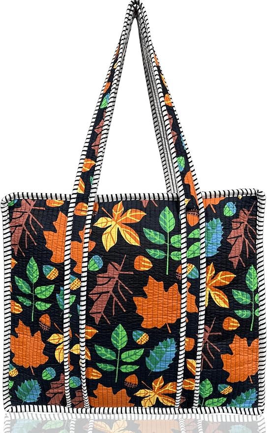 Cotton Quilted Tote Bag for Women – Large Beach & Travel Tote by ThirdEyeExport