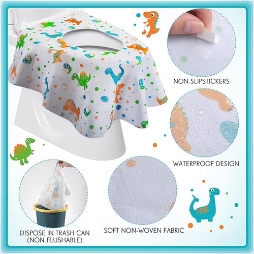 50 Packs Disposable Toilet Seat Covers Extra Large Individually Wrapped - Image 2