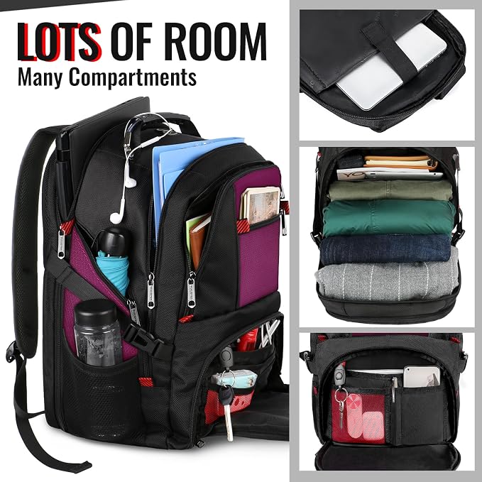 YOREPEK Travel Backpack, Extra Large 50L Laptop Backpacks - Image 3