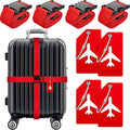 Weewooday 8 Pcs Luggage Straps Suitcase Tags Set by Weewooday