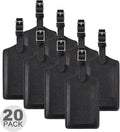 8 Pack Leather Luggage Travel Bag Tags by Travelambo by Travelambo