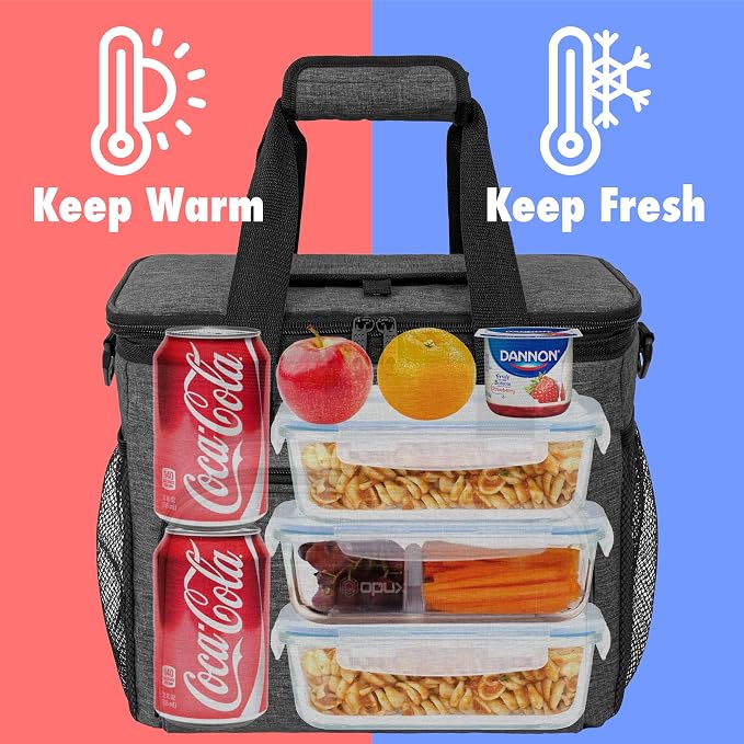 OPUX Soft Cooler Bag, Insulated Collapsible Lunch Cooler Tote - Image 3