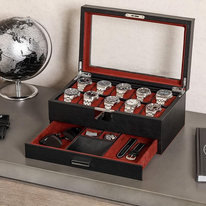 ROTHWELL 10-Slot Watch Box in Leather - Image 3