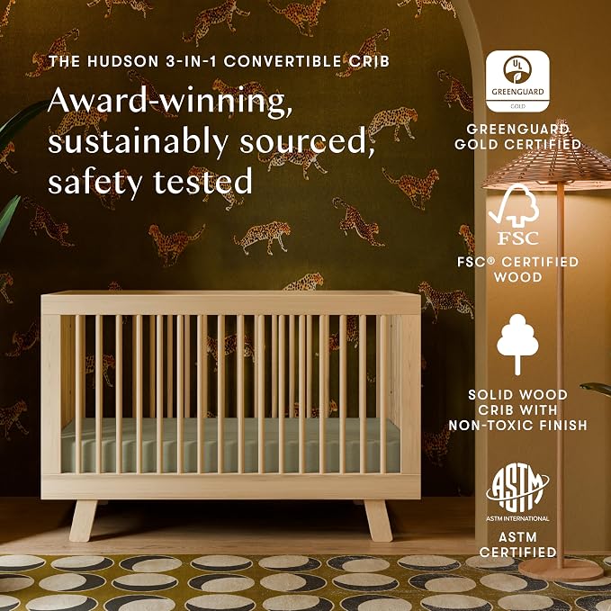 babyletto Hudson 3-in-1 Convertible Baby Crib - Image 2
