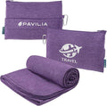 PAVILIA Travel Blanket Compact, Airplane Packable Bag, Soft Fleece Portable by PAVILIA