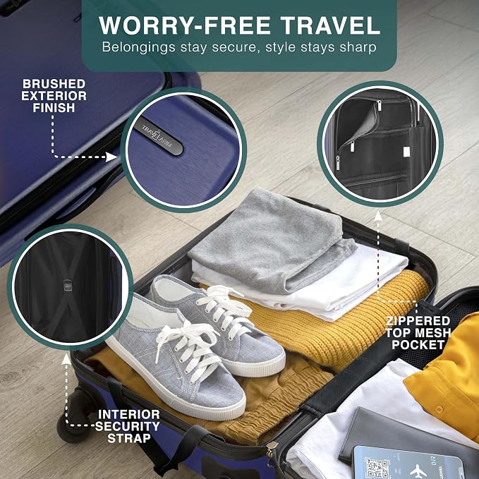 Luggage Sets 3 Piece, 22 Inch Carry on Luggage and 24 Inch Suitcases - Image 6