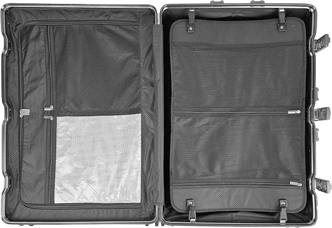 X2 All Aluminum Luggage Suitcase 3 Sizes TSA Lock Carry On Silver - Image 8