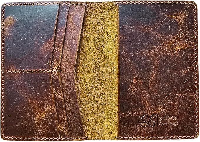 Leather Passport Holder for Men and Women by SAIGONHandicraft