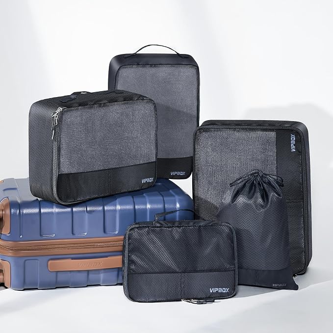 5 Set Packing Cubes Travel for Luggage Durable Suitcases Organizer Bags - Image 7