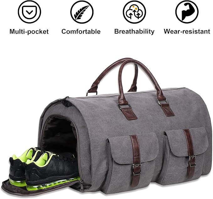 seyfocnia Convertible Travel Garment Bag, Carry on Garment Duffel Bag - Image 6