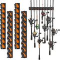 PLUSINNO V9 Vertical Fishing Rod Holders, Wall Mount 4-Pack by PLUSINNO