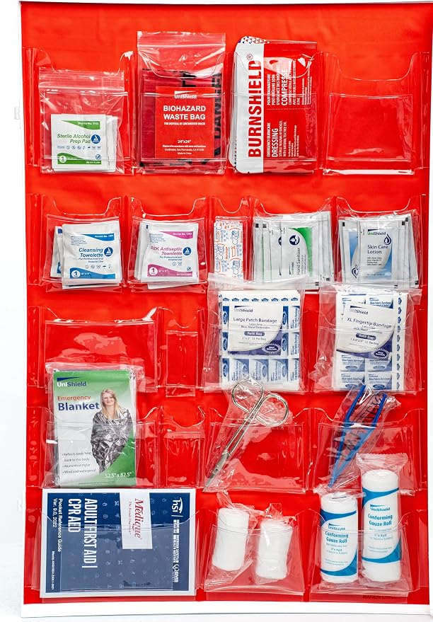 4-Shelf Restaurant Metal 1st Aid Cabinet Class A, Large Capacity First Aid Wall - Image 2