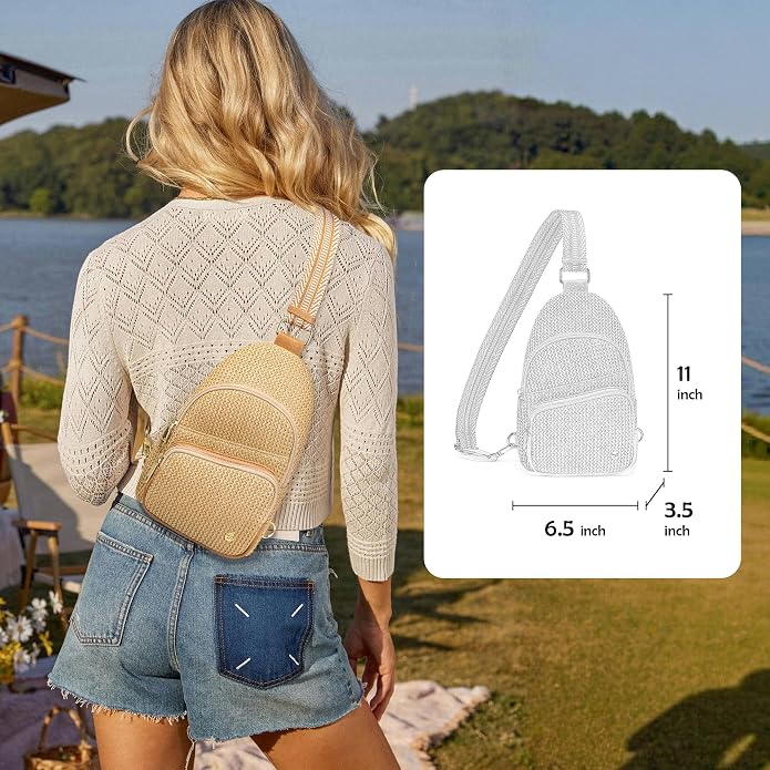 Haytijoe Summer Straw Purse Small Sling Bag RFID Blocking Crossbody Bags - Image 2
