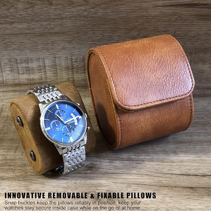 Longjet Watch Roll Travel Case for Men Portable Watches Organizer Box - Image 6