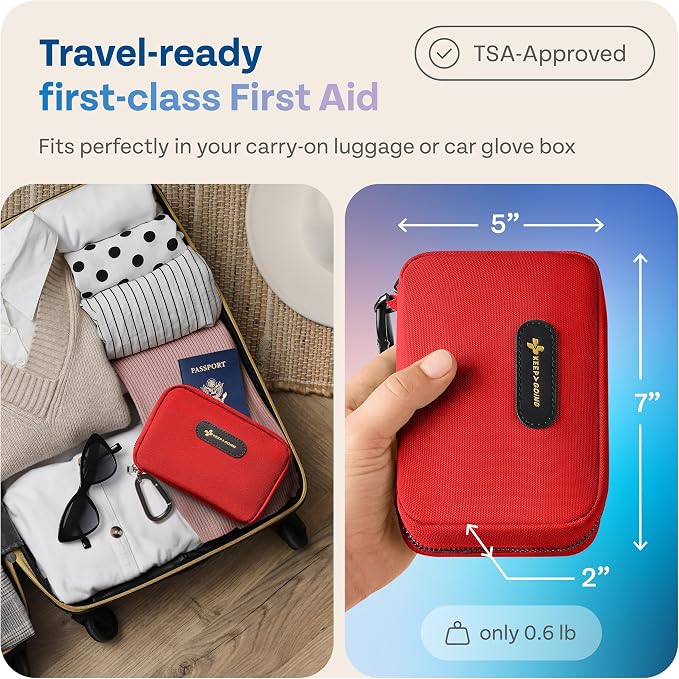 KeepGoing Travel First Aid Kit for Car, Camping and Outdoor Emergencies - Image 3
