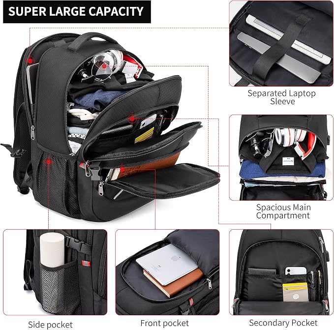 17.3 inch Laptop Backpack, School Bookbag Computer Rucksack - Image 2