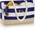 YOOLIFE Large Initial Beach Bag Waterproof Tote Zipper Bag Personalized Gifts by YOOLIFE