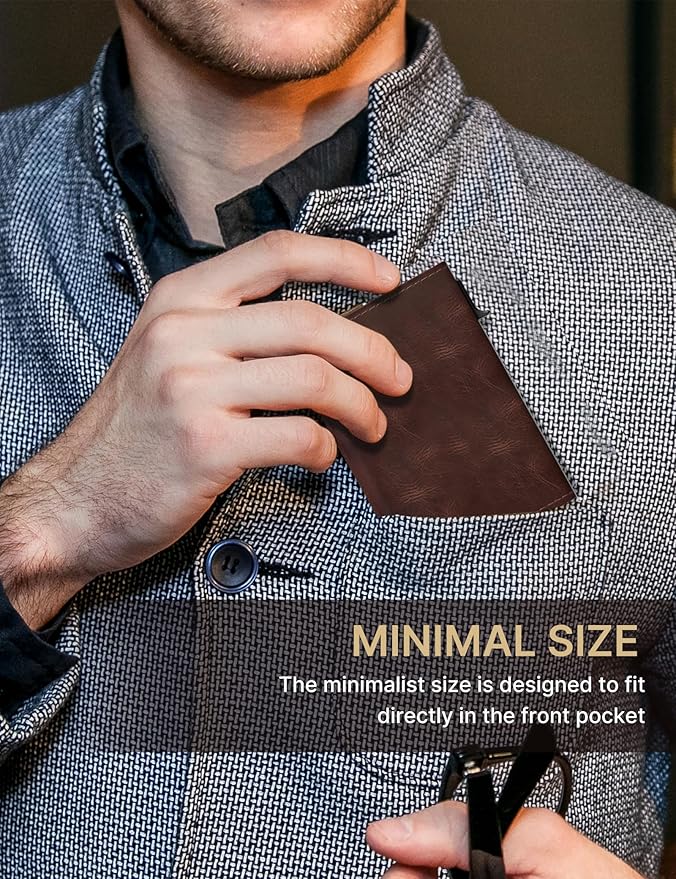 typecase Mens Wallet Card Holder: Pop Up Aluminum Case, Genuine Leather - Image 6