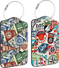 2 Pack Luggage Tag for Suitcase Nautical Patches Mountain Lake Camp Flag by Unknown