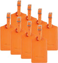 8 Pack Leather Luggage Travel Bag Tags by Travelambo by Travelambo