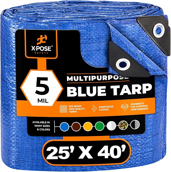 Better Blue Poly Tarp 25' x 40' by XposeSafety