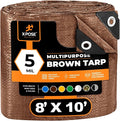 Multipurpose Protective Cover Brown Poly Tarp 8' x 10' by XposeSafety