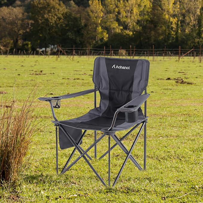Oversized XL Camping Chairs for Adults, Padded Folding Camp Chair - Image 2