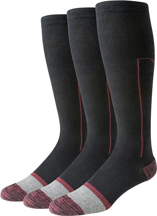 Amazon Essentials Men's Knee High Graduated Compression Socks, Over The Calf by AmazonEssentials