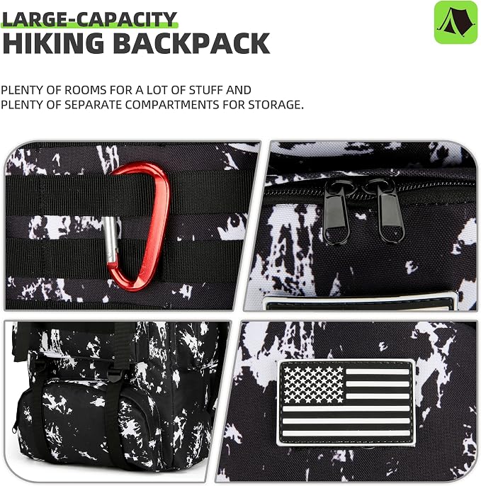 King'sGuard 70L Camping Hiking Backpack Tactical Backpack Military Molle - Image 6