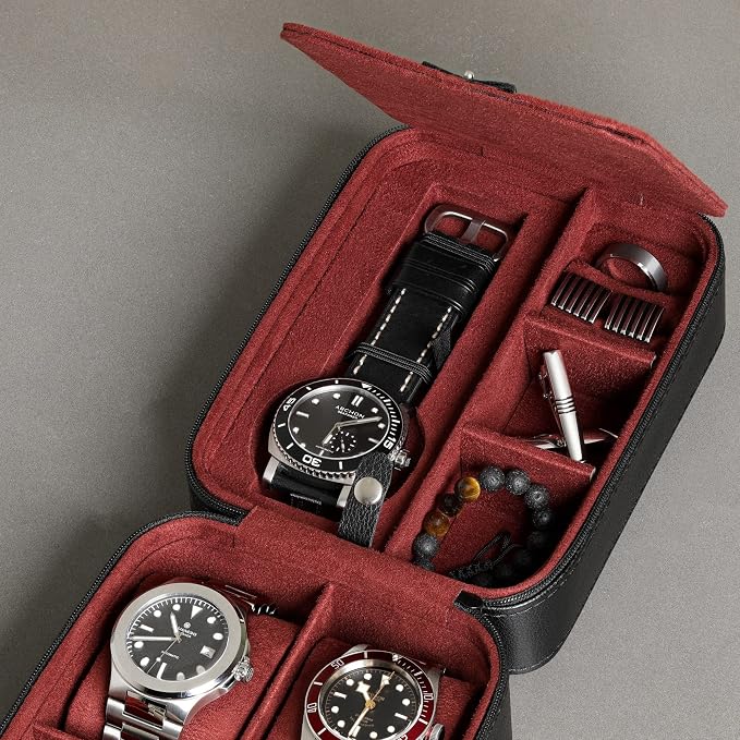 ROTHWELL 5 Watch Travel Case Storage Organizer - Image 5