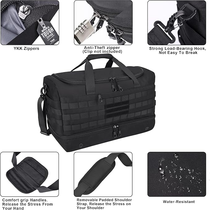 MOZETO Mens Travel Duffel Bag - Image 5