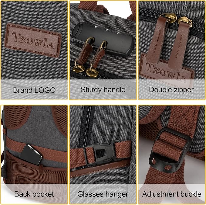 Canvas Laptop Backpack-Anti Theft Bag - Image 5