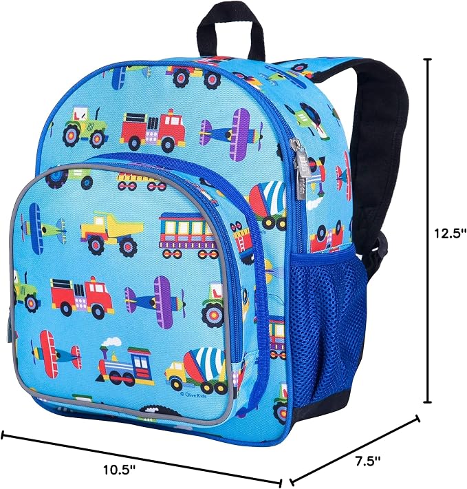Wildkin 12-inch Kids Backpack – Padded, Adjustable, and Trucks - Image 9