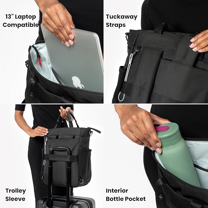 Sherpani Soleil, Anti Theft Convertible Backpack, 3 in 1 Tote Bag, Cross Body - Image 2
